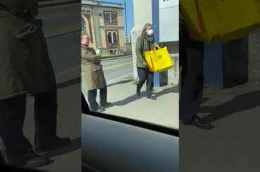 Italians queue for hours to buy food