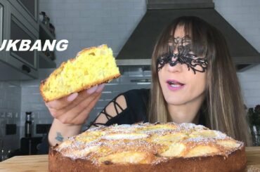 MUKBANG ITA: TORTA DI MELE SEMPLICE RICETTA FACILE FATTA IN CASA (EATING SHOW ITALIANO)