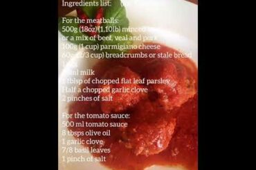Italian cooking mama / Meatballs in tomato sauce, Polpette al sugo