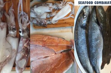 TURKiSH CHEF MAN MİCO SEAFOOD/FAST MOTİON CALAMARİ-SALMON-GİLT-HEAD BREAM-FLOUNDER/İTALY FİSH RECİPE
