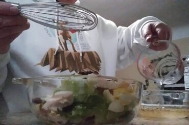 Another salad for a late dinner! Ingredients listed below.