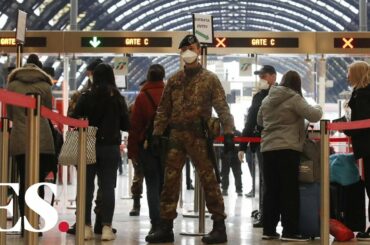 Italy coronavirus update: long supermarket queues as the country goes on lockdown