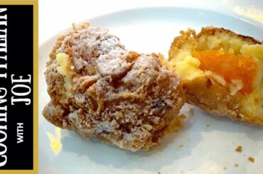 Sicilian Apricot Custard Fritters Cooking Italian with Joe