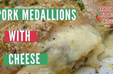 Pork medallions with cheese - in the oven!