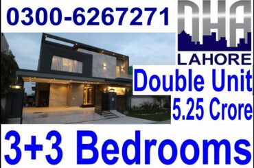 1 Kanal Brand New Double Unit 3+3 Bedrooms Separate Entrance  Bungalow for Sale Phase 6 DHA Lahore