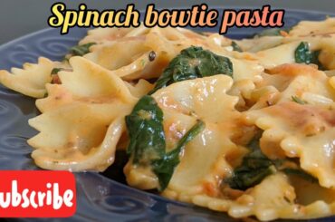 Spinach bowtie pasta