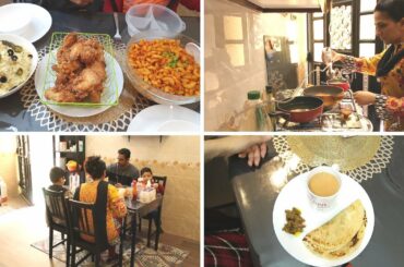 Aj hum ne enjoy kia homemade Italian lunch restaurant style - fried wings, macaroni, potato salad