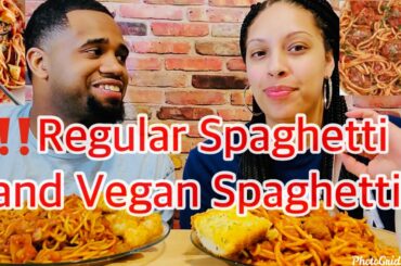 ‼️Regular Spaghetti and Vegan Spaghetti Mukbang‼️ Eating Show