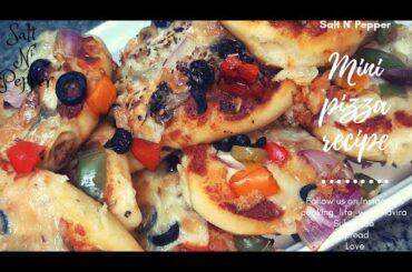 Mini pizza recipe/ home made mini pizza recipe/how to make mini pizza/pizza recipe