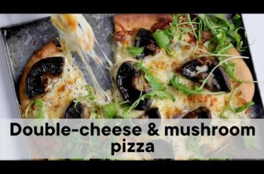 Double cheese and mushroom pizza | Woolworths TASTE Magazine