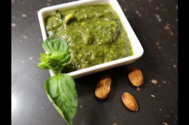 #pesto #italianfood #pastaalpesto               Salsa pesto  deliciosa y facil  solo en 5 minutos..