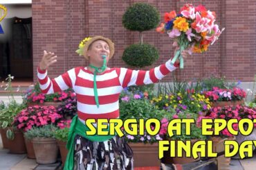 Last Day for Juggler and Mime Sergio in Italy At Epcot