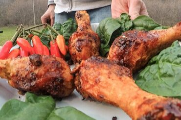 Super Crunchy Fried Chicken Thighs Korean Style. Italy Countryside Streetfood.  Dakgangjeong