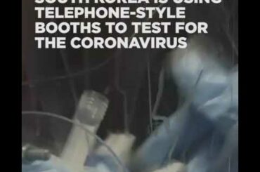 South Korea is using telephone-style booths to test for the coronavirus. #southkorea #coronavirus