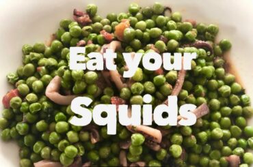 Squids and Pees (Calamari with vegetables)