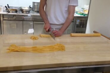 Hand pulled pasta making, Bologna, Italy