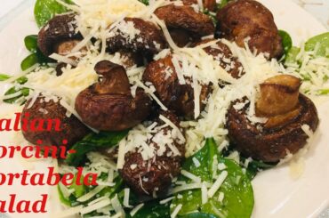 Easy, delicious Italian Porcine/portable mushrooms salad