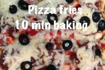 Pizza fries|pommes pizza|homemade pizza fries|salami pizza fries