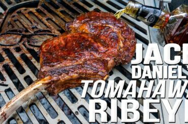 JACK DANIEL'S WHISKEY TOMAHAWK RIBEYE STEAK (WOW!) | SAM THE COOKING GUY 4K