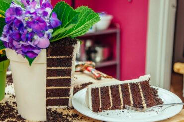 Flower Pot Made Of CAKE | Best Spring Baking Ideas | Rose Buttercream, Crushed Oreo, White Chocolate