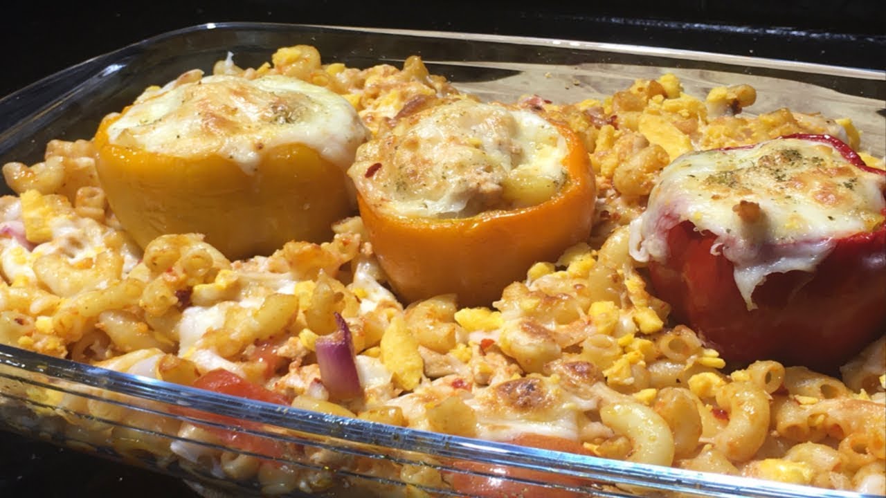 Pasta With Stuffed Bell Peppers | Chicken Pasta Recipe by Sadia Uzair's Kitchen Pasta With Stuffed Bell Peppers | Chicken Pasta Recipe by Sadia Uzair's Kitchen