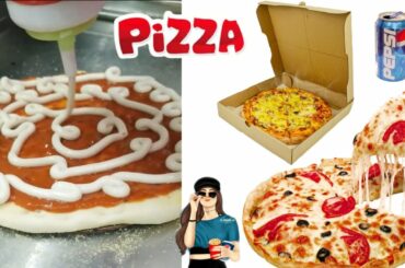 Pizza street food || Indian street food , dominoes pizza
