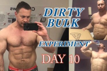 Dirty Bulk Experiment Day 10 - taking down a 20" 2,800 calorie pizza in London England