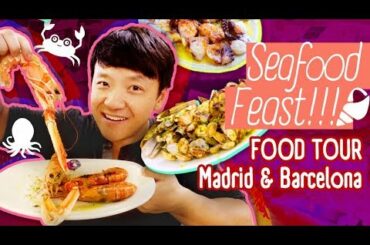 FRESH SEAFOOD FEAST! Food Tour Madrid & Barcelona