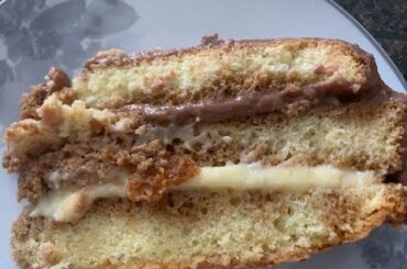 Italian Sponge Birthday Cake with Homemade Custard