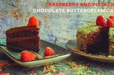 Raspberry and Pistachio Chocolate Cake | ASMR Cooking