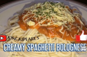 cooking vlog #5 | Creamy Spaghetti Bolognese | Kingkipearl’s Kitchen
