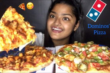 CHEESY DOMINOS PIZZA EATING 🍕, Big Bites, Eating Sounds, Indian Mukbang, Eating Show