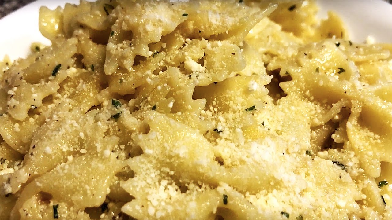 BUTTER GARLIC BOWTIE PASTA BUTTER GARLIC BOWTIE PASTA