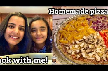 Homemade Pizza Recipe! | Cook with me Ep. 2 ft. social distancing 🍕🍴