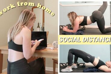 what i eat in a day *social distancing* + work from home tips!
