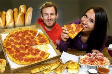 ULTIMATE PIZZA & PASTA MUKBANG! (OUR FAVORITES)