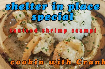 sauteed shrimp scampi cookin with crank