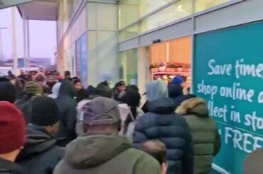 Scuffles break out outside London supermarket amid coronavirus panic buying