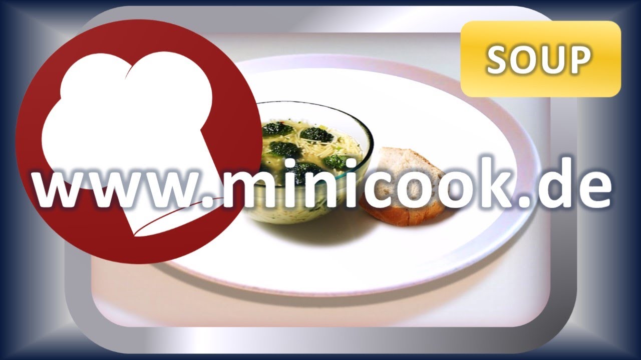 Cooking with MiniCook – Broccoli chicken soup Cooking with MiniCook - Broccoli chicken soup