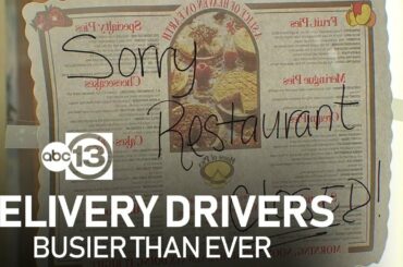 Delivery drivers busy as restaurant dining rooms close
