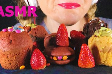 ASMR MUKBANG ITALY MUFFIN CON SMOOTHIE , BISCOTTI ALLA NUTELLA FRAGOLE | REAL EATING SOUND | NOTALK