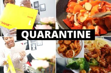 Another day in QUARANTINE| Cook with me- SPICY SHRIMP SAUCE -| Sometin came in the mail,I'm EXCITED!