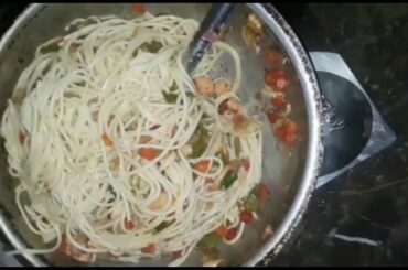 chicken vegetable spaghetti recipe in urdu | homemade spaghetti recipe