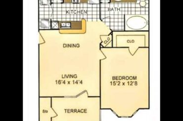 The Montecristo Apartments San Antonio TX Le Tuscany 1br 1bth 841sq.ft