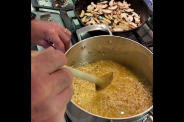 Preparing Italian Risotto