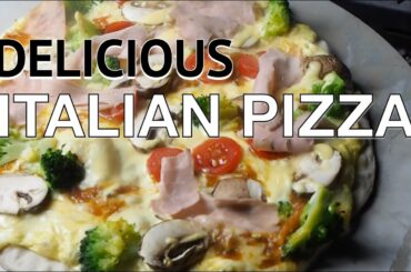 4 Delicious Italian Pizza recipes baked on barbecue pizza stone 🍕