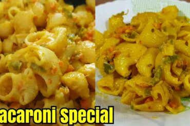 Macaroni in Red & White Sauce /Easy Dinner Receipe/Italian Macaroni Special