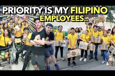 GROCERY During Manila LOCKDOWN.. CLOSING My Business & Buying My Employees FOOD 🙏🇵🇭
