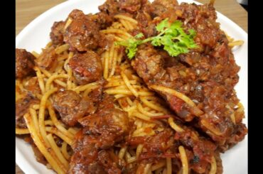 Delicious Italian spaghetti and meatballs with tomatoes recipe with a twist - Kids will love it!