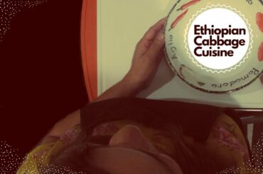 Zulma cooking Ethiopian Cabbage Cuisine & talking about Italy